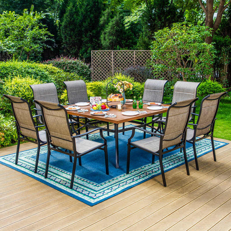 Lark Manor Ballarat 8 Person Square Outdoor Dining Set & Reviews Wayfair